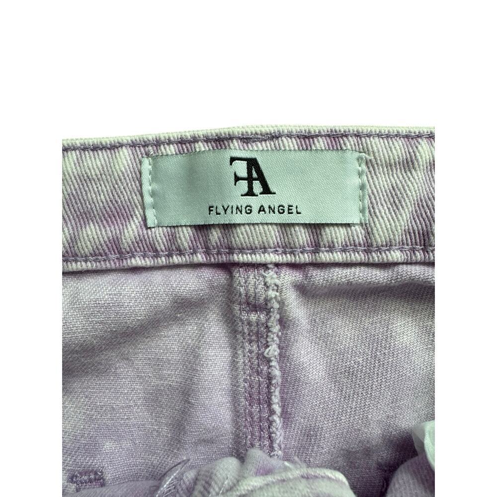 Flying Angel Women’s Wide Leg Jeans 9/29 Lilac Purple Acid Wash Denim Y2K Style - Picture 5 of 6